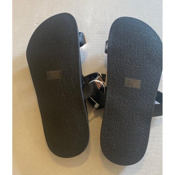 Nanette Lepore Gold Spike Stud Punk Gladiator Style Black cushioned arc support - Picture 7 of 9